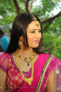 Anu Smruthi in Pink Saree