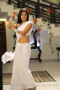 Beautiful Monal Gajjar in White Saree