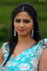 Nisha Shah in Blue Saree