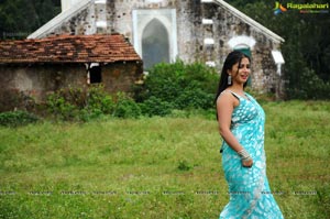 Nisha Shah in Blue Saree