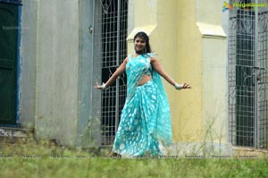 Nisha Shah in Blue Saree