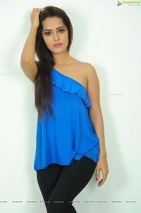 Priyanka Chabra in Blue Dress