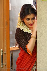 Veda Archana in Red Saree