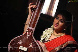 Veda Archana in Red Saree