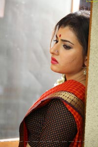 Veda Archana in Red Saree