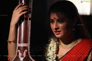 Veda Archana in Red Saree