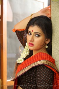 Veda Archana in Red Saree