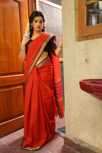 Veda Archana in Red Saree