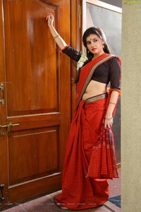 Veda Archana in Red Saree