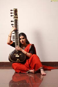 Veda Archana in Red Saree