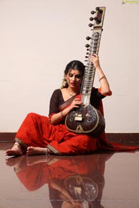 Veda Archana in Red Saree