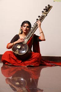 Veda Archana in Red Saree