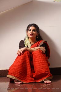 Veda Archana in Red Saree