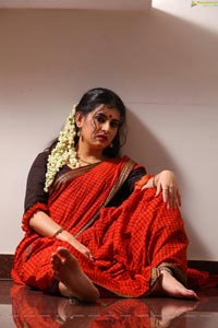 Veda Archana in Red Saree