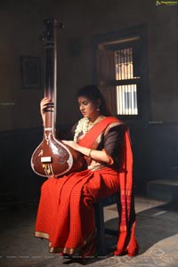 Veda Archana in Red Saree