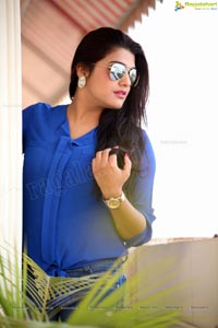 Tashu Kaushik in Blue Dress