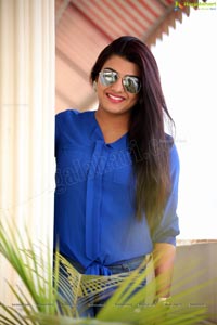 Tashu Kaushik in Blue Dress