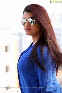 Tashu Kaushik in Blue Dress