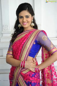 Sree Mukhi in Half Saree