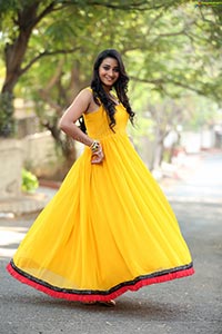 Bhanu Sri Yellow Prom Dress