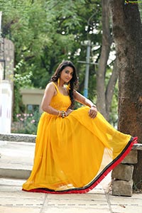 Bhanu Sri Yellow Prom Dress