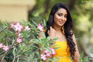 Bhanu Sri Yellow Prom Dress