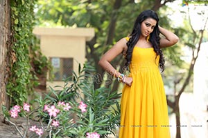 Bhanu Sri Yellow Prom Dress
