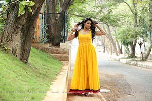 Bhanu Sri Yellow Prom Dress