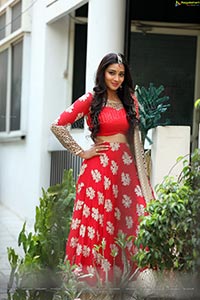 Bhanu Sri in Red Ghagra