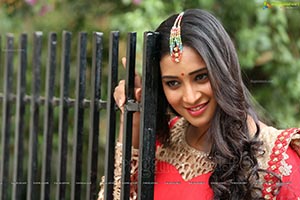 Bhanu Sri in Red Ghagra