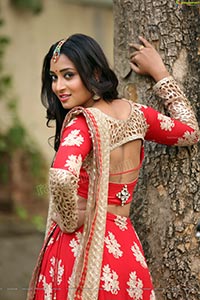 Bhanu Sri in Red Ghagra