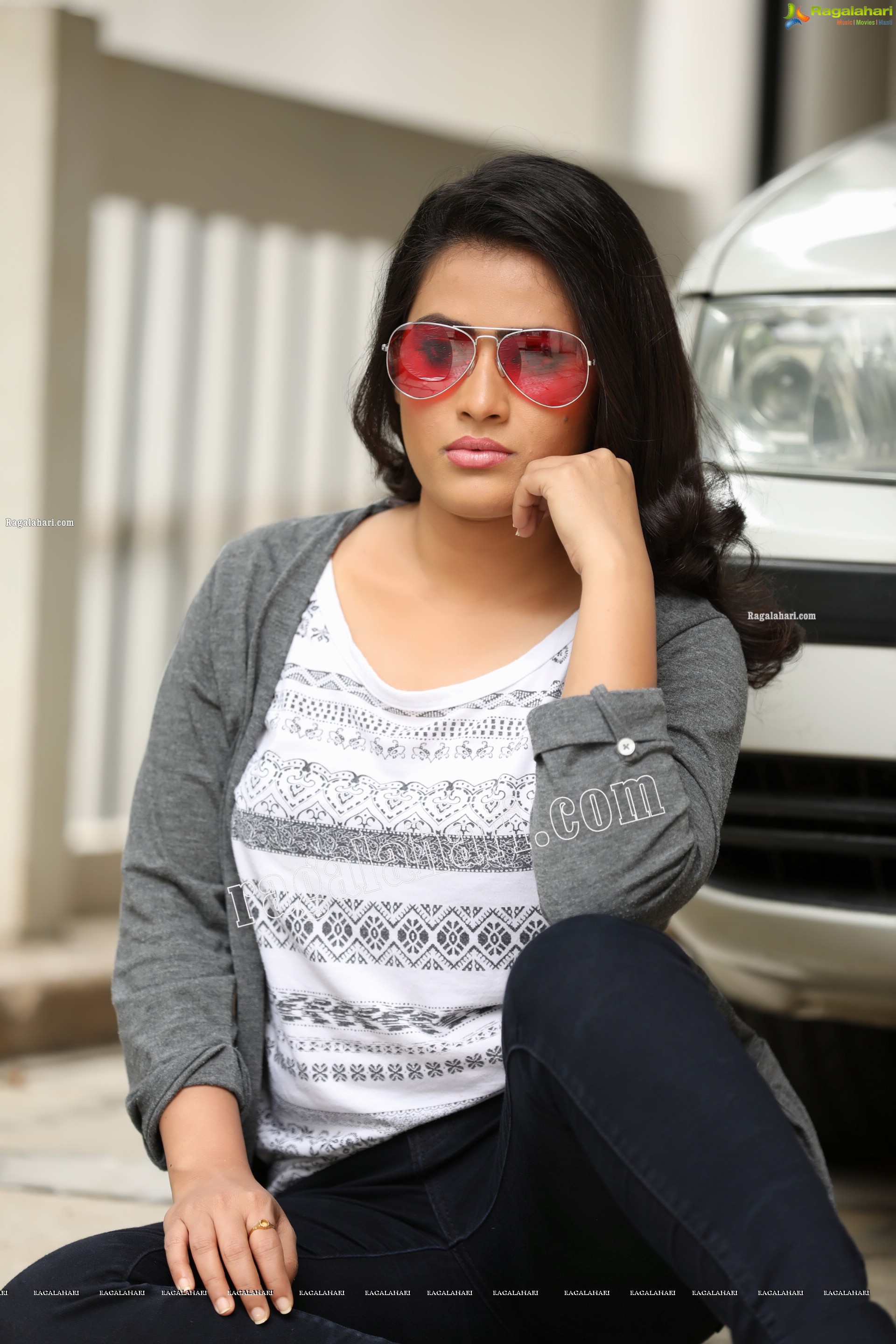 Anusha Parada in Aztec Print Top and Black Jeans Exclusive Photo Shoot