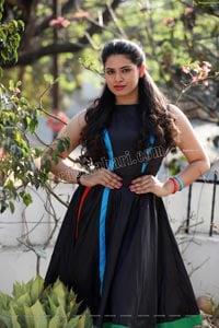 Megnna Kumar in Black Mini Dress