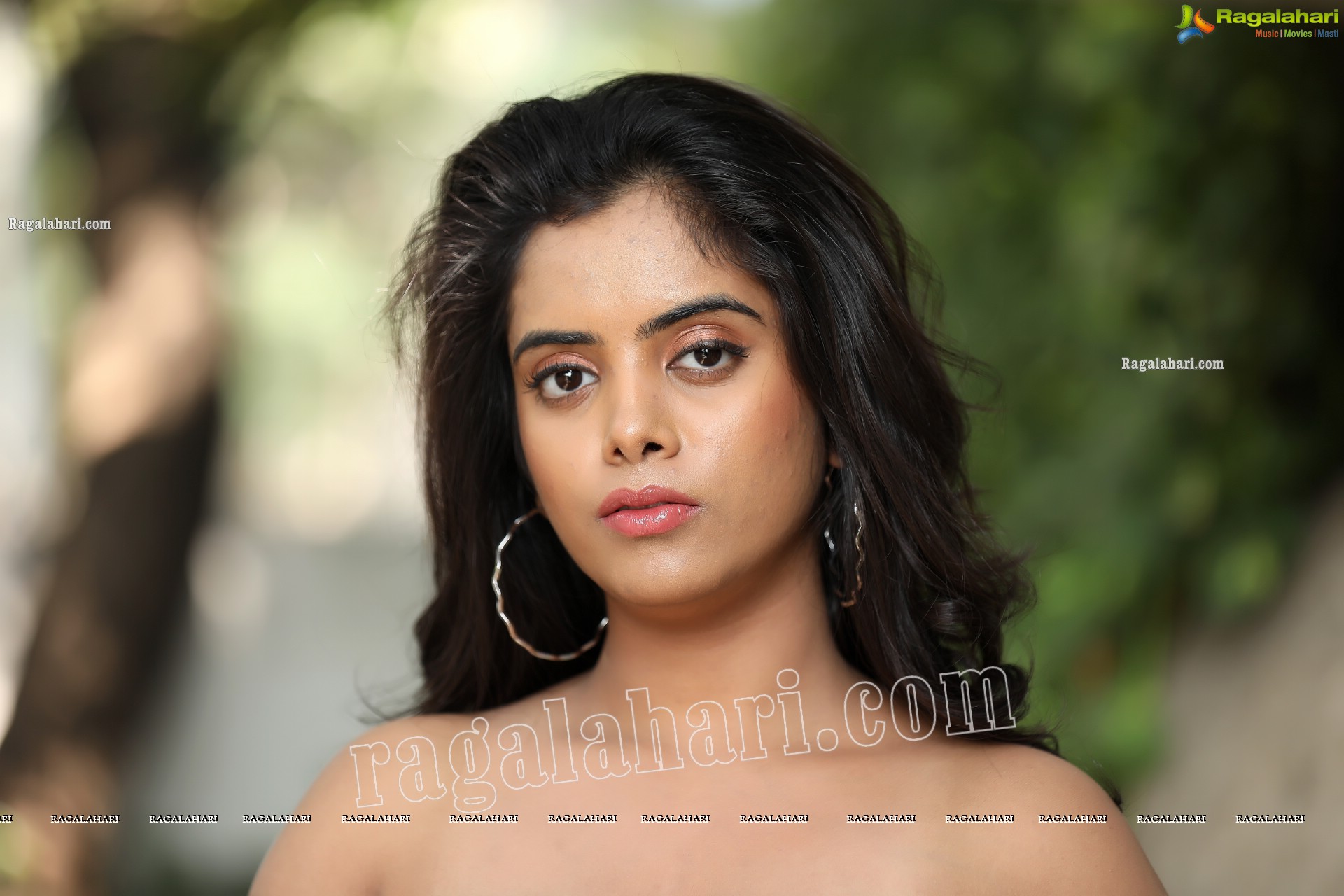 Sameera Reddy G in Teal Blue Off Shoulder Dress Exclusive Photo Shoot