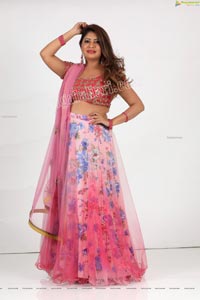 Sejal Mandavia Pink Floral Lehenga Choli