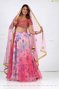 Sejal Mandavia Pink Floral Lehenga Choli