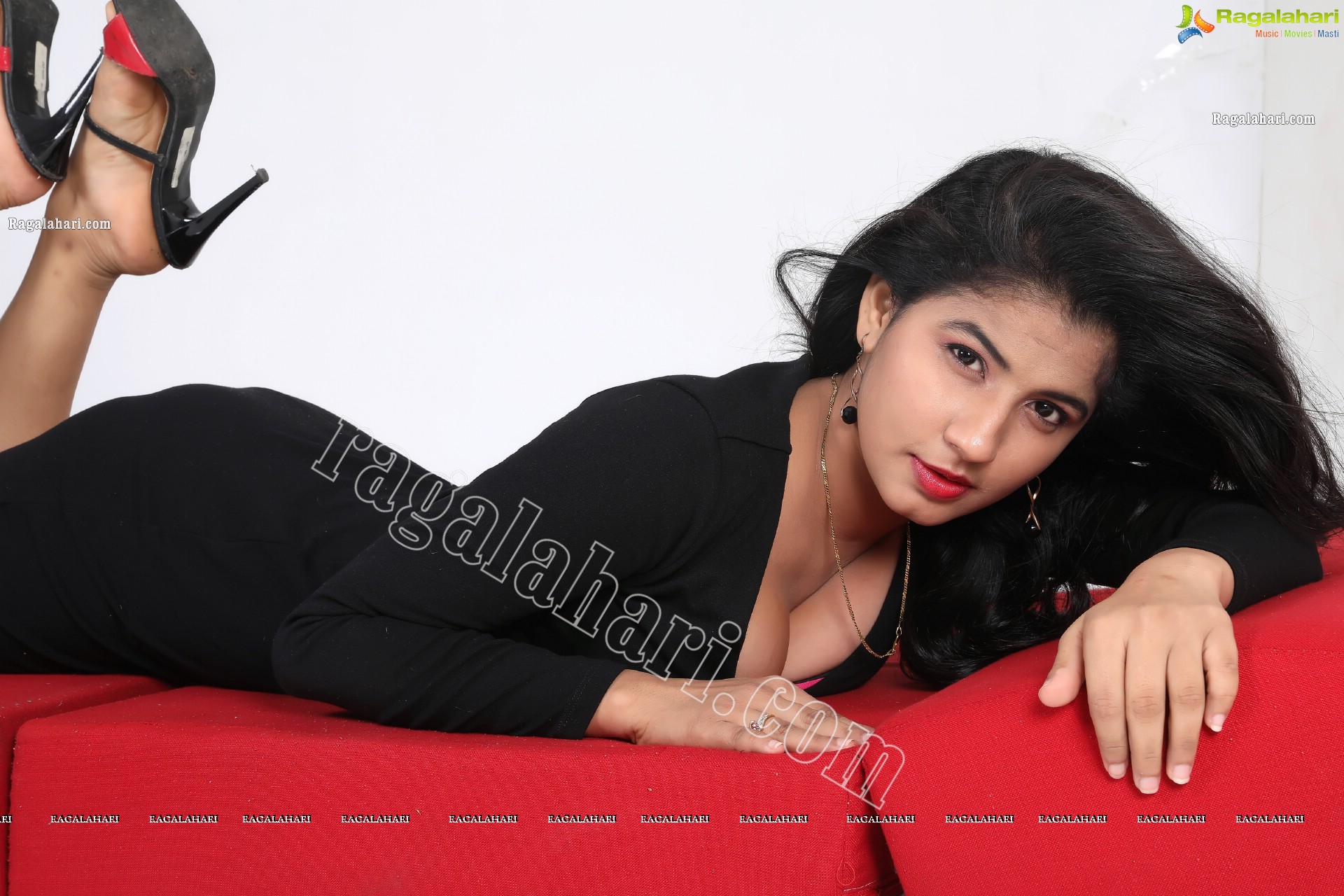 Sheetal Bhatt in Black Bodycon Mini Dress Exclusive Photo Shoot