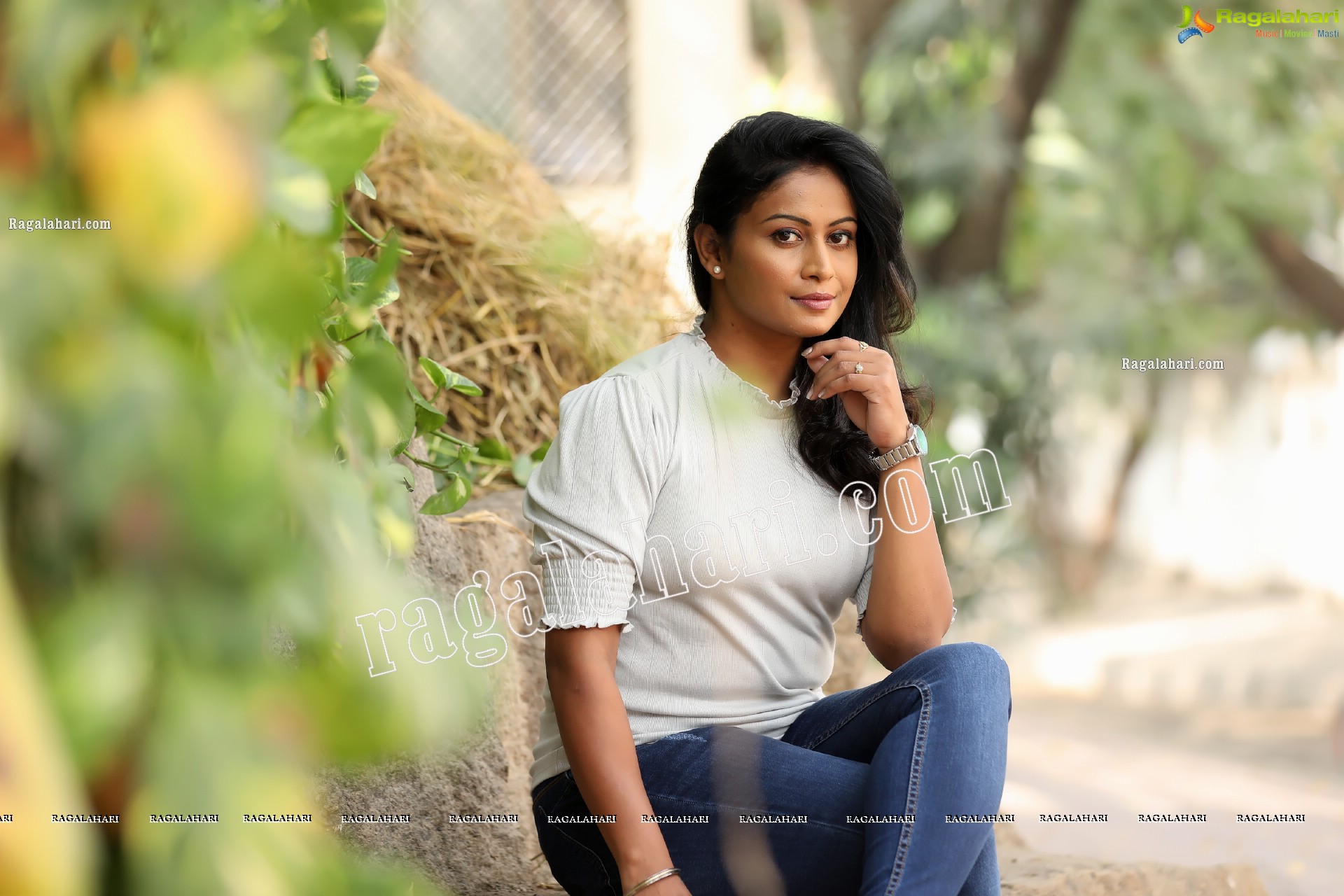 Sawali S Nandaragi in White Top and Jeans Exclusive Photo Shoot