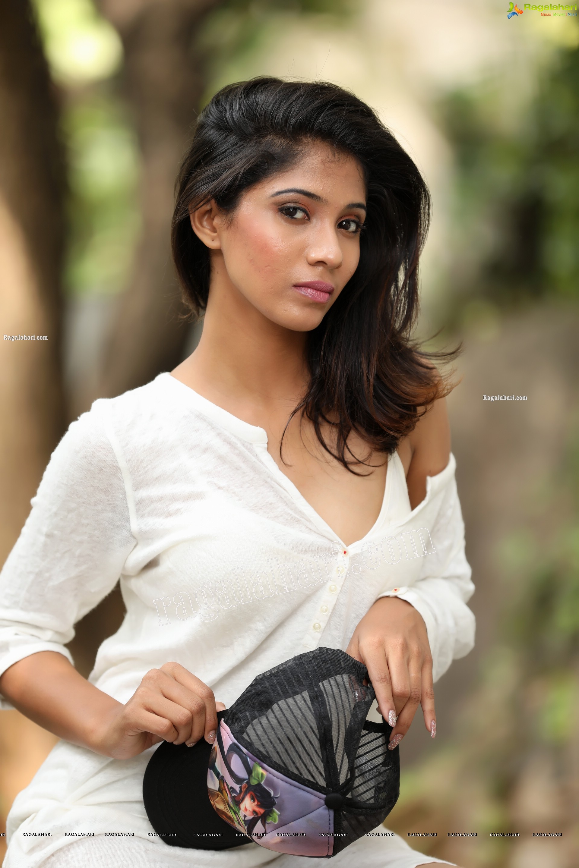 Swetha Mathi in White Linen Tunic Exclusive Photo Shoot