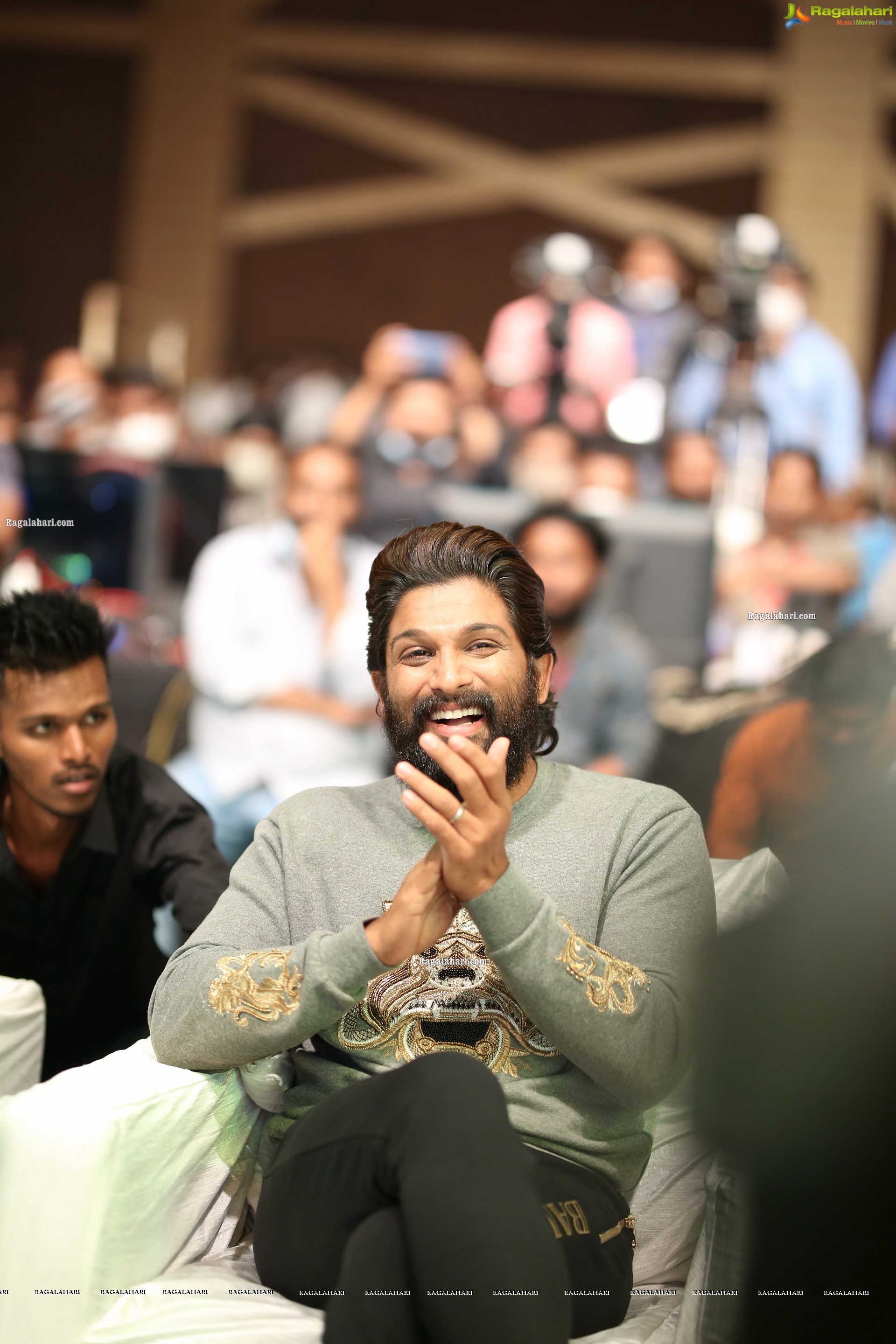 Allu Arjun at Pushpa First Meet, HD Photo Gallery