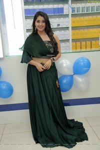 Chandni Bhagwanani in Bottle Green Dress