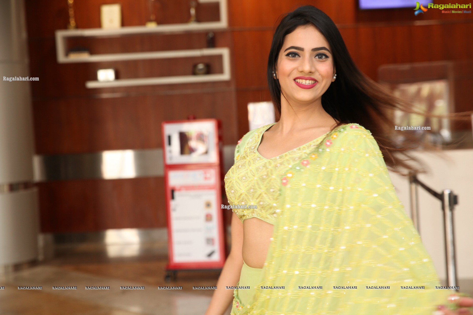 Dimple Thakur in Lime Green Lehenga Choli, HD Photo Gallery