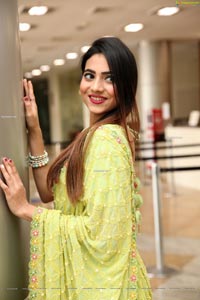 Dimple Thakur in Lime Green Lehenga Choli