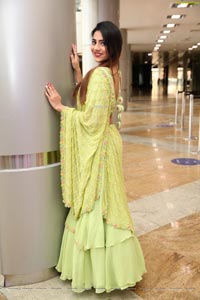 Dimple Thakur in Lime Green Lehenga Choli