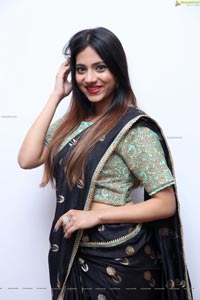 Dimple Thakur in Black Designer Saree