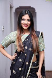 Dimple Thakur in Black Designer Saree