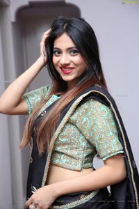 Dimple Thakur in Black Designer Saree