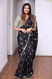 Dimple Thakur in Black Designer Saree