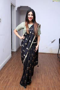 Dimple Thakur in Black Designer Saree