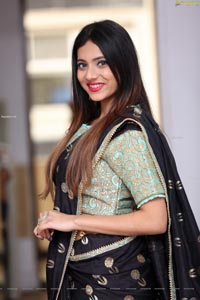 Dimple Thakur in Black Designer Saree